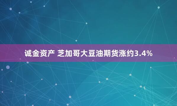 诚金资产 芝加哥大豆油期货涨约3.4%