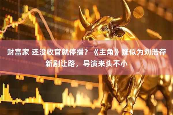 财富家 还没收官就停播?《主角》疑似为刘浩存新剧让路,导演来头不小